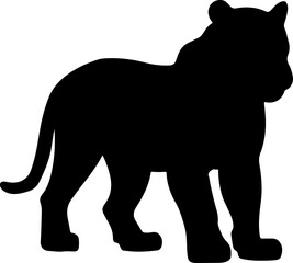 Tiger silhouette illustration vector design.