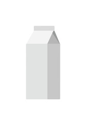 Vector milk carton. Illustration in flat design style..Design for business 