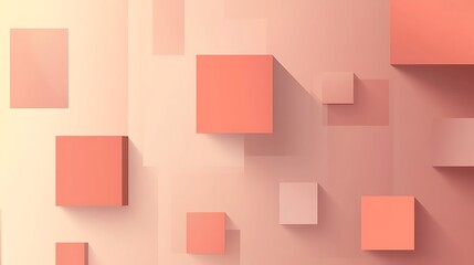 Abstract Coral Geometric Shapes Background Design