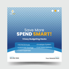 Personal Finance Guide or Corporate Business Social Media Post Template