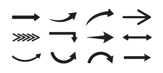 Arrows set. Arrow icon collection. Set of arrows, arrows different. Arrow icon. Vector illustration eps 10.