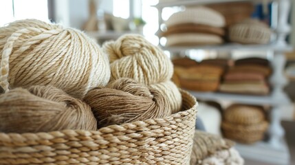 Obraz premium Wool: Soft fibers from sheep and other animals, prized for insulation, moisture-wicking, and comfort, used in clothing and blankets for warmth. 