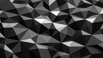 Obraz premium Background image with charcoal triangle geometric pattern for design projects, presentations or banner use. Horizontal background for 16:9 ratio