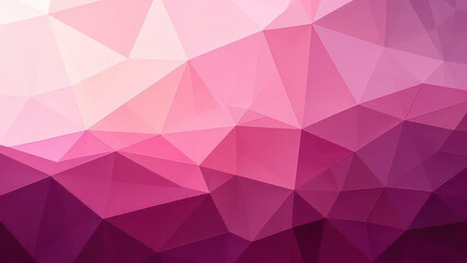 Obraz premium Background image with pink white triangle geometric pattern for design projects, presentations or banner use. Horizontal background for 16:9 ratio