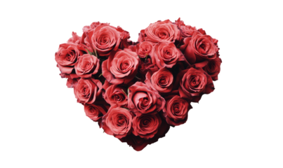 Heart Shaped Bouquet of Red Roses