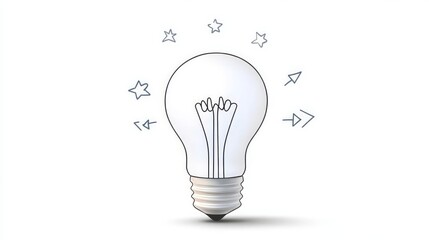 Bright Lightbulb Idea Concept Innovation Creativity Inspiration Design Thinking