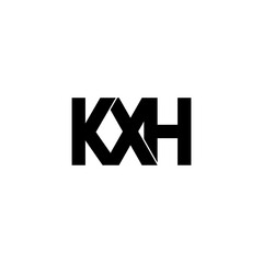 kxh typography letter monogram logo design