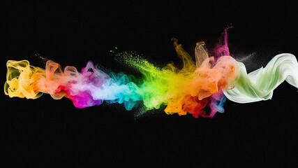 Obraz premium Paint, coating, powder, splatter, melt, pattern, colorful, gradient, creative, cool, artistic, template