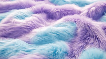 Obraz premium A close-up view of soft, fluffy fabric in vibrant shades of blue and purple, perfect for cozy projects and creative designs.