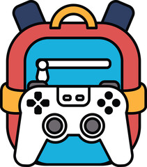 A backpack with a white controller in it