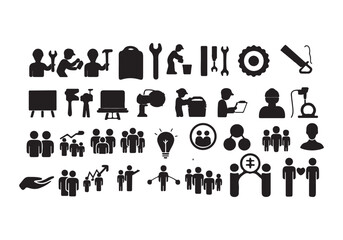 Comprehensive Collection of Professional Vector Icons for Various Industries and Services