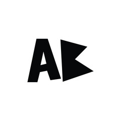 AB monogram logo design letter text name symbol monochrome logotype alphabet character simple logo