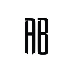 AB monogram logo design letter text name symbol monochrome logotype alphabet character simple logo