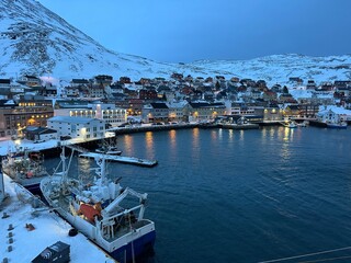 Honningsvåg , Norway view of port