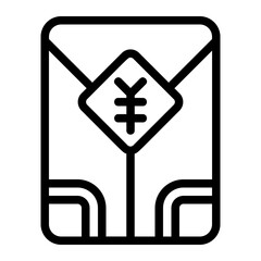 Chinese Envelope Line Icon