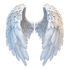 Serene white angel wings a symbol of peace and hope soaring high above