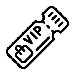 Exclusive Offer Ticket Line Icon