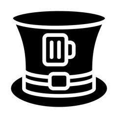 Hat with a Beer Solid Icon