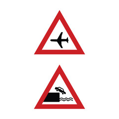 Modern safety or warning element design illustration