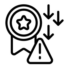 Reputation Loss Line Icon