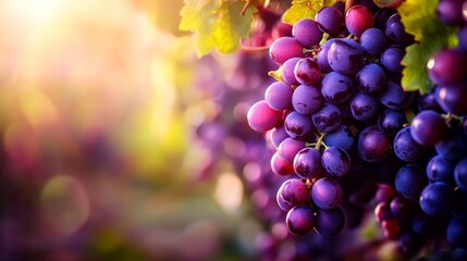 Healthy fruits Red wine grapes background