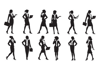 Premium Vector Icons of Empowered Business Women for Workplace, Career, and Branding
