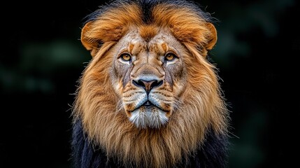 Fototapeta premium Majestic Lion Portrait Strength Power Wildlife Photography
