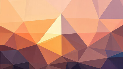 Fototapeta premium Background image with pastel orange triangle geometric pattern for design projects, presentations or banner use. Horizontal background for 16:9 ratio