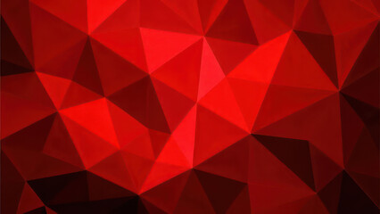 Obraz premium Background image with red black triangle geometric pattern for design projects, presentations or banner use. Horizontal background for 16:9 ratio
