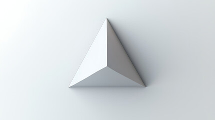 Fototapeta premium Abstract 3D Triangle on Simple White Background 
