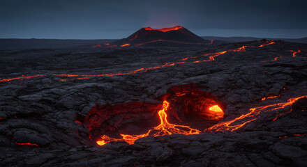beauty of volcanic landscapes shaped by molten lava. Witness the ethereal allure of lava tubes, expansive lava fields, and the raw power of nature's fiery embrace