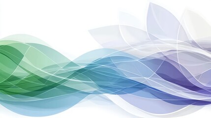 Abstract Blue Green Wave Pattern Background Design