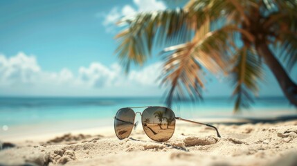 A high-quality pair of polarized sunglasses, reducing glare and enhancing vision,