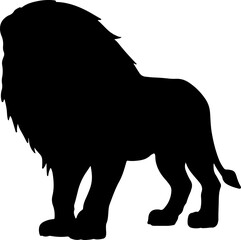 Lion silhouette illustration vector design.
