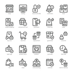 Online Checkout Icon pack for your website, mobile, presentation, and logo design. Online Checkout Icon outline design. Vector graphics illustration and editable stroke.