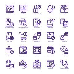 Online Checkout Icon pack for your website, mobile, presentation, and logo design. Online Checkout Icon line gradient design. Vector graphics illustration and editable stroke.