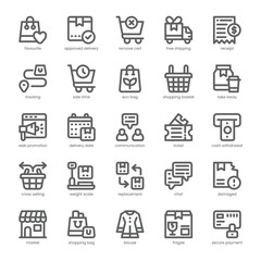 Shopping List Icon pack for your website, mobile, presentation, and logo design. Shopping List Icon outline design. Vector graphics illustration and editable stroke.