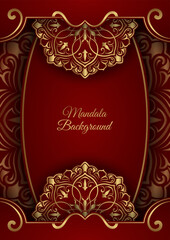 Luxury background with golden mandala ornament