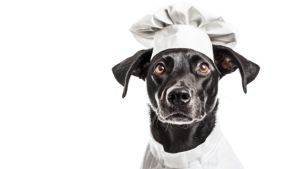 Chef Dog: A charismatic dog dons a chef's hat and attire, showcasing culinary aptitude and playful charm.