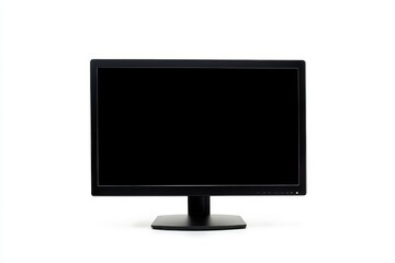Fototapeta premium Computer Monitor on White Background - Modern technology, display, screen mockup, blank interface, office equipment. Symbolizing productivity, communication, information, innovation, and design