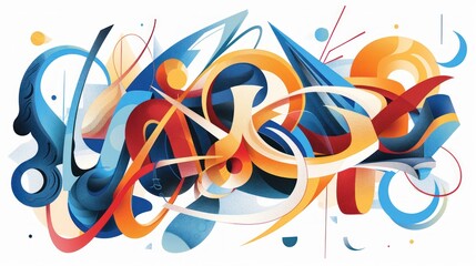 A modern typography vector, showcasing artistic lettering and font styles,