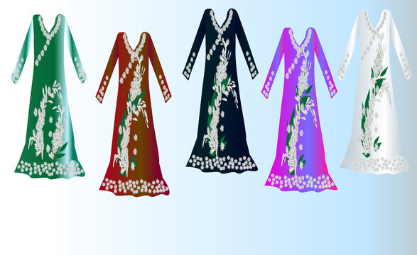 A NEW bokul ful dress design 