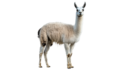Llama standing gracefully in natural pose