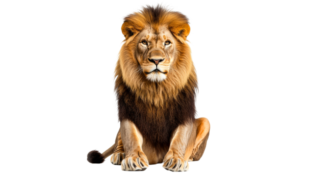 Majestic lion resting in a serene pose