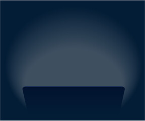 Fototapeta premium Dark Laptop Silhouette stock illustration