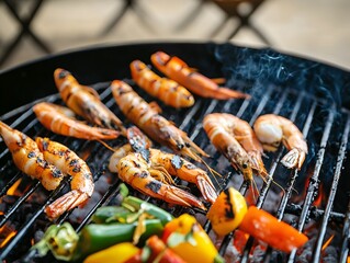 sausages on the grill