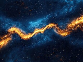 Celestial phenomenon unveils fiery cosmic stream deep space digital art nebula vibrant viewpoint