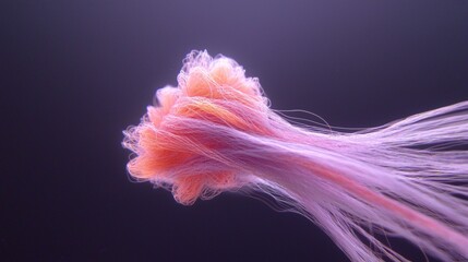 Abstract Pink   Purple Fiber Art  Swirling Threads  Intricate Texture  3D Design