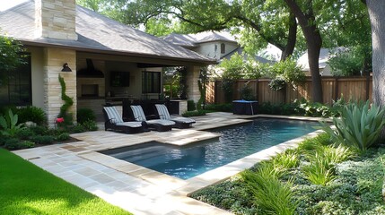 A Backyard with Smart Irrigation System






