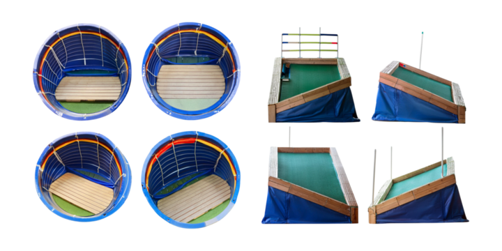 Unique Gymnastics Training Equipment for Skill Development, isolated on transparent background